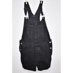 American Eagle black denim overall